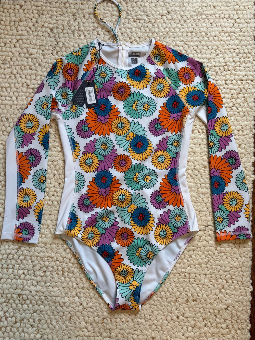 Vilebrequin Multicolor Floral Long-Sleeve One-Piece Swimsuit